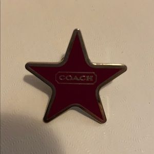 Coach star pin